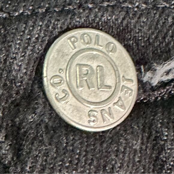 Polo Ralph Lauren Black Denim Jeans Stretch Boot Cut Sz 12 - Picture 7 of 10